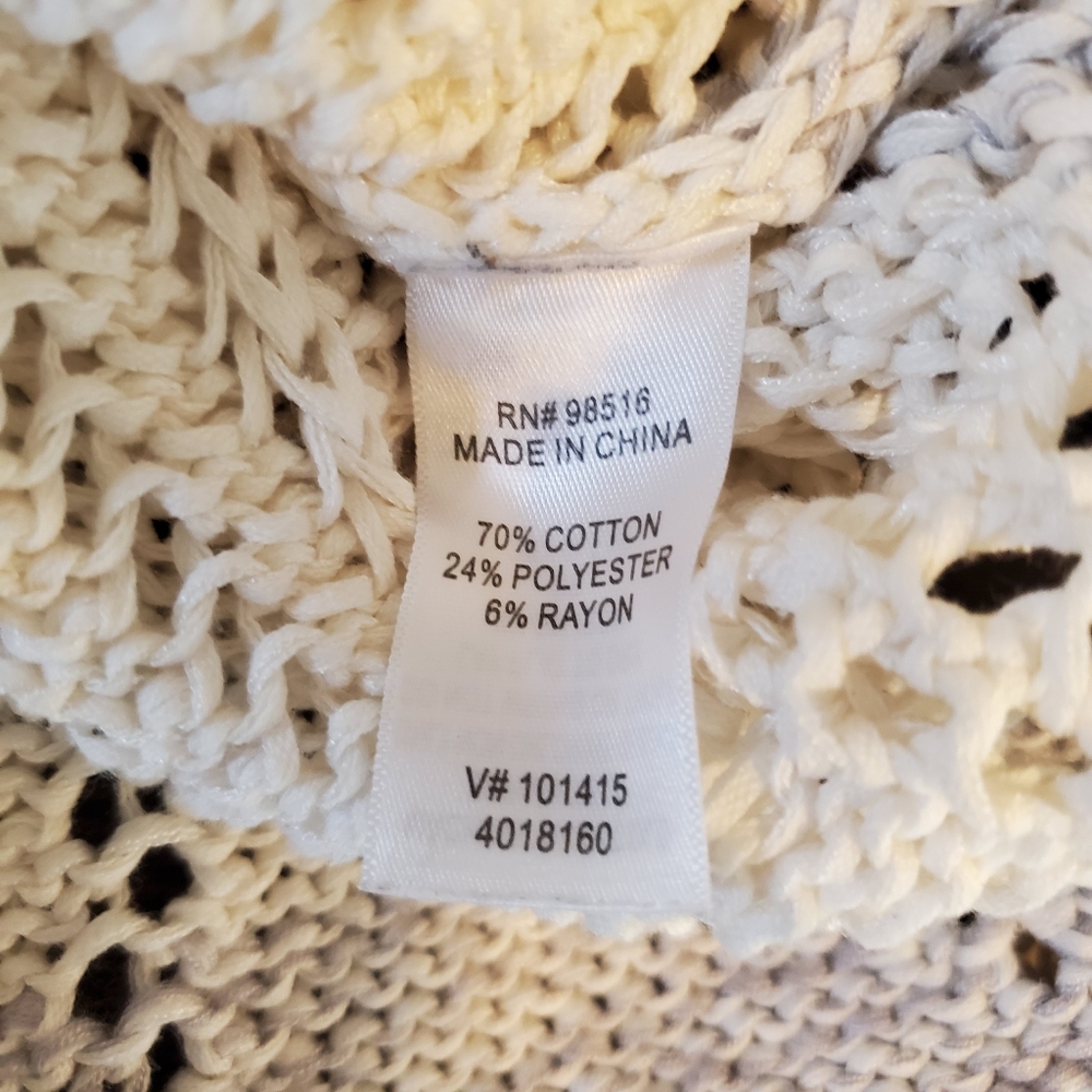 Coldwater Creek Ivory Crochet Sweater - Picture 5 of 6